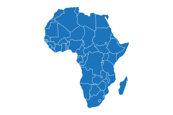 Slepá mapa Afriky